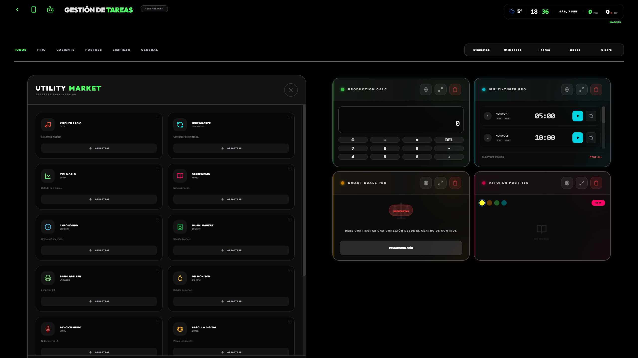 Gestión de Producciones por Partida